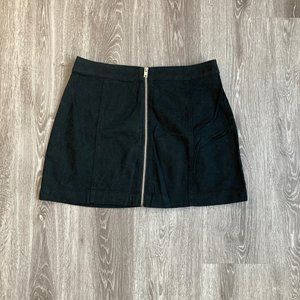 H&M Front Zipper Black Skirt